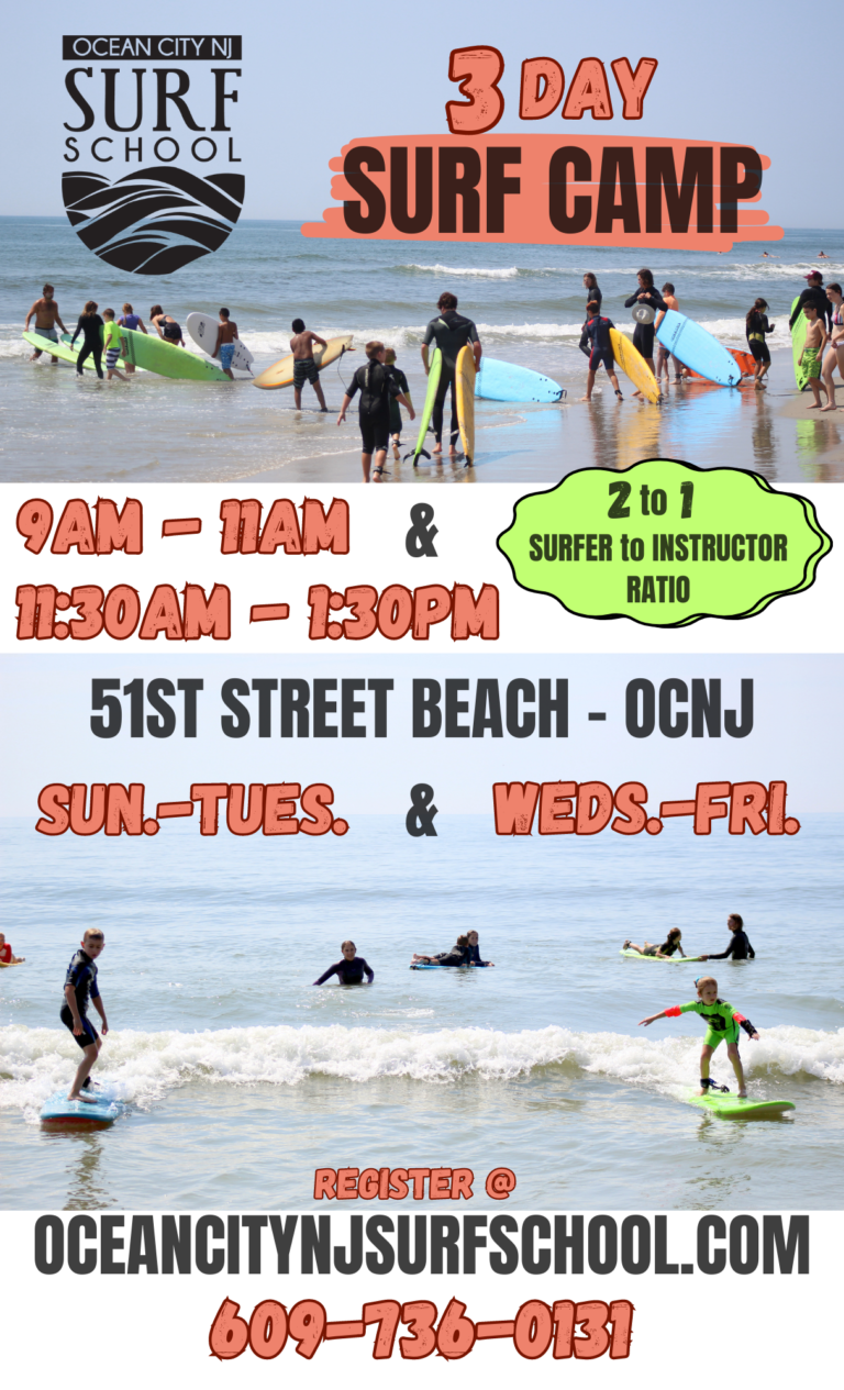 Surf Camp Summer 2025 Ocean City, NJ Learn to surf!